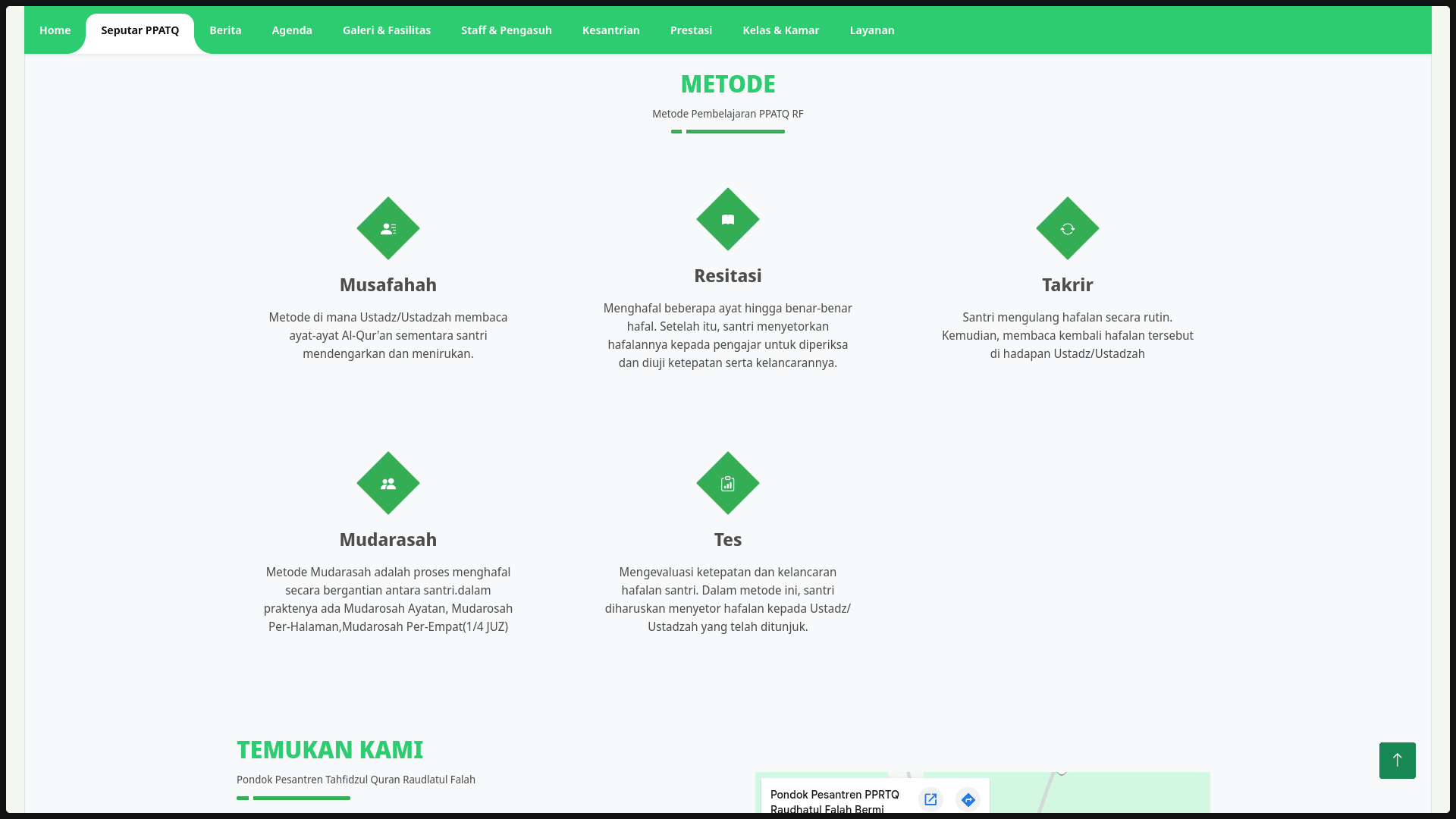Institutional Profile Website screenshot 2